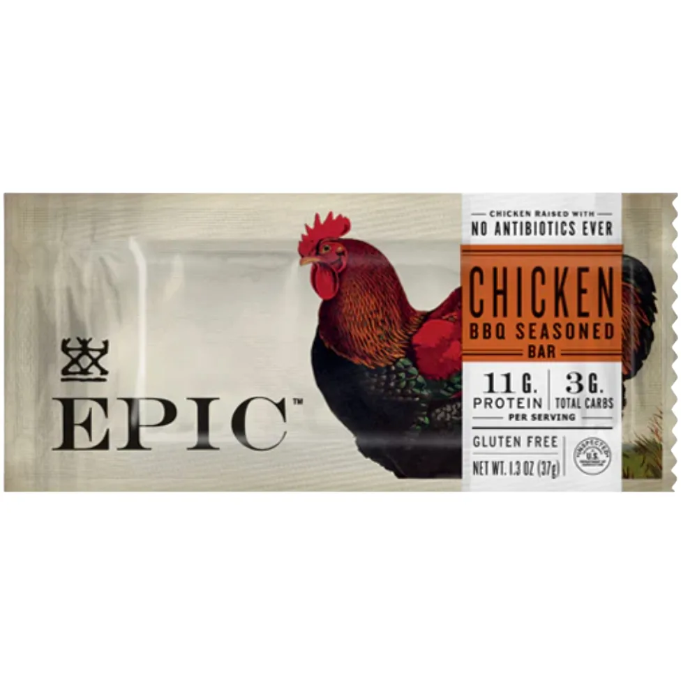 EPIC Provisions Chicken BBQ Seasoned Bar protein bar product photo