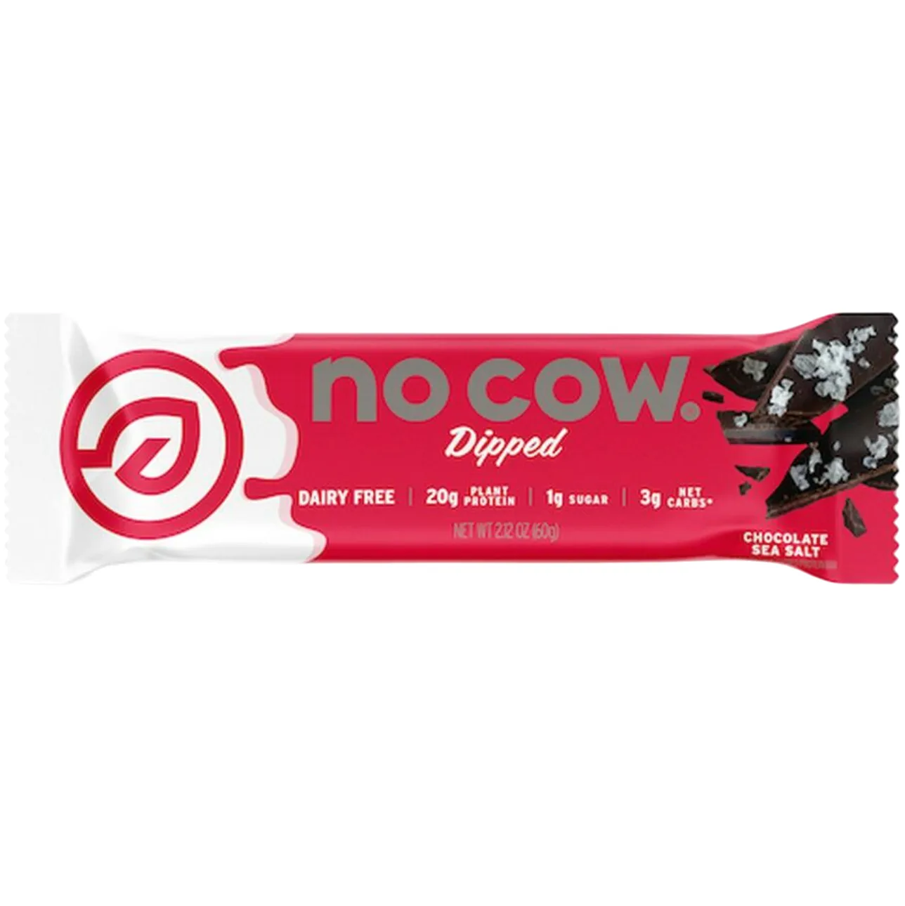 No Cow Dipped Chocolate Sea Salt protein bar product photo