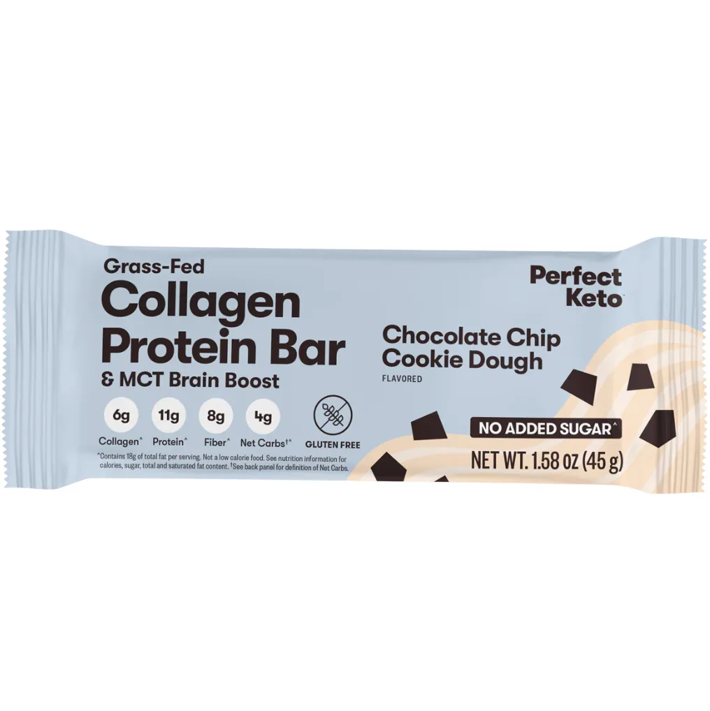Perfect Keto Chocolate Chip Cookie Dough protein bar product photo
