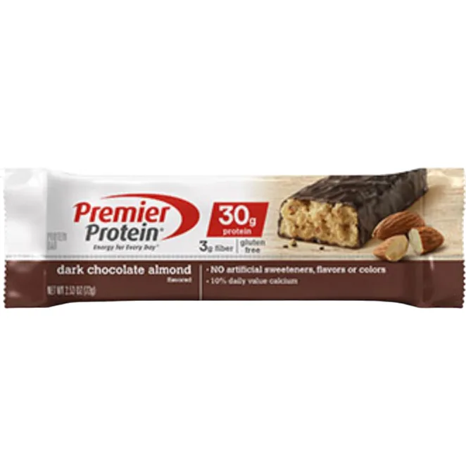 Premier Protein Dark Chocolate Almond protein bar product photo