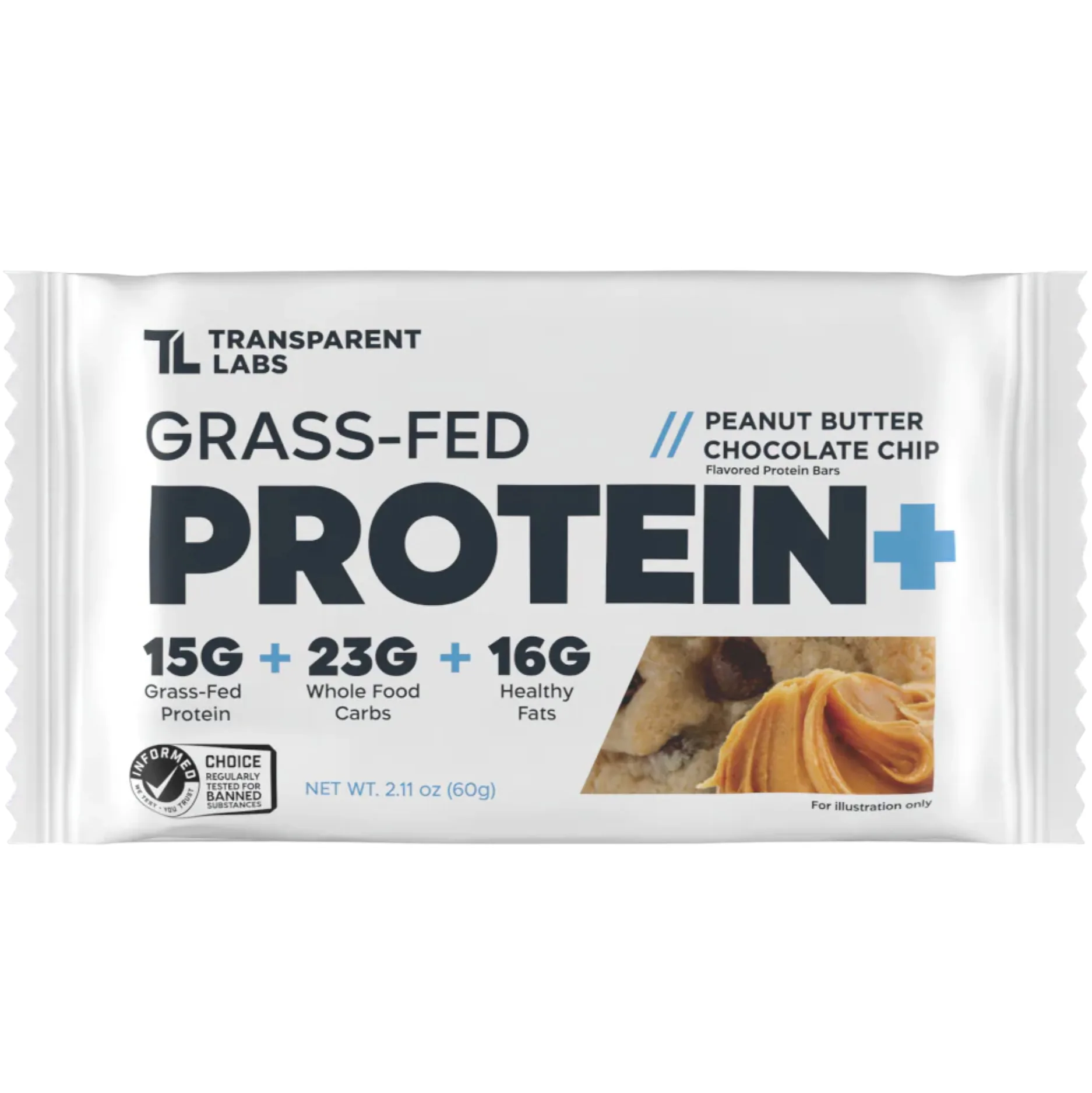 Transparent Labs Oatmeal Chocolate Chip protein bar product photo
